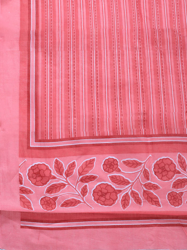 Printed Cotton Blend Unstitched Suit Piece With Dupatta