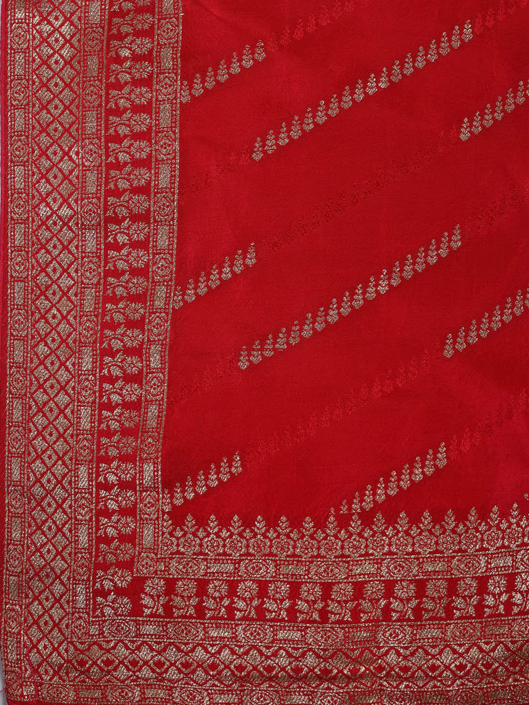 Embroidery Chanderi Unstitched Suit With Dupatta