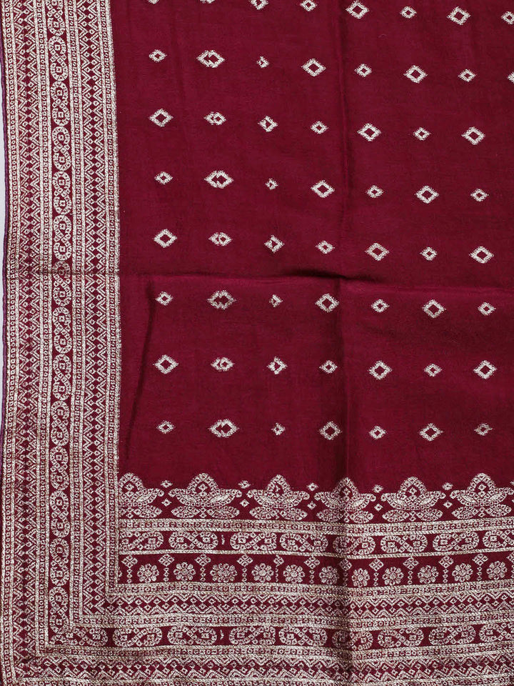 Woven Chanderi Unstitched Suit Piece With Dupatta