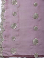 Neck Embroidered Tissue Unstitched Suit With Dupatta