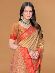 Zari Jaal Cotton Woven Saree