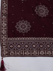 Woven Art Silk Unstitched Suit Piece With Dupatta