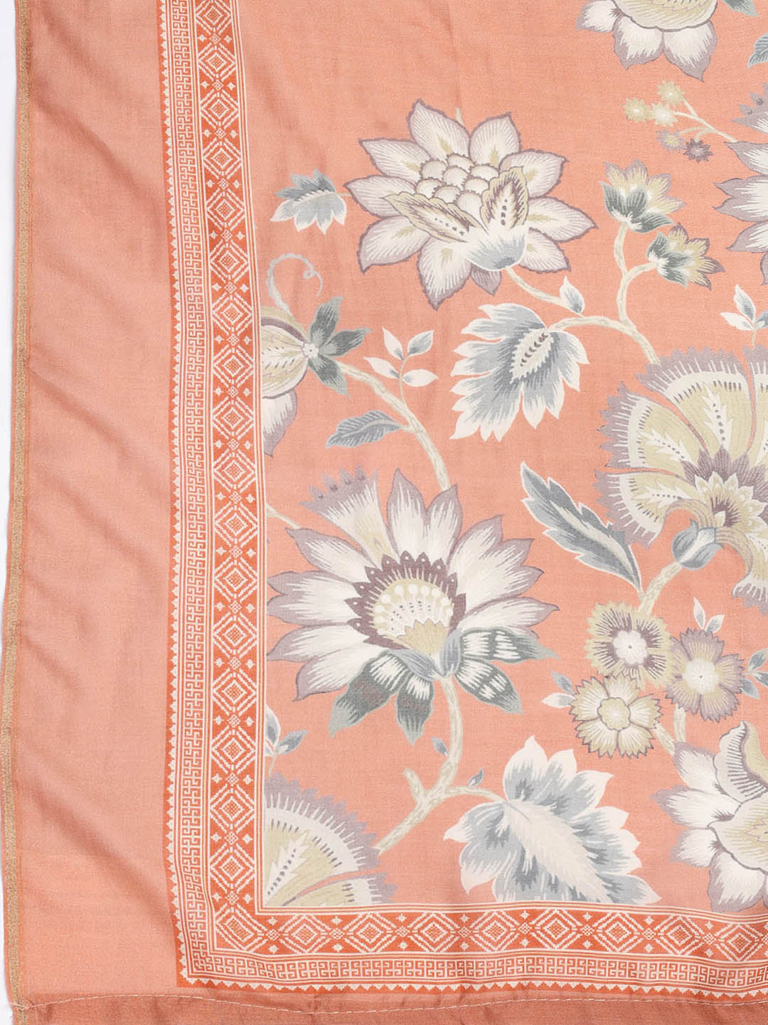 Printed Muslin Unstitched Suit With Dupatta