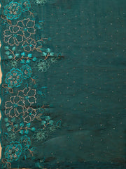 Embroidered Chinon Unstitched Suit With Dupatta