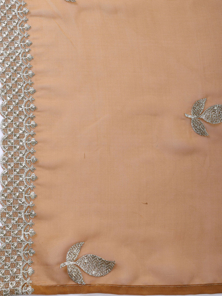 Neck Embroidered Tissue Unstitched Suit With Dupatta
