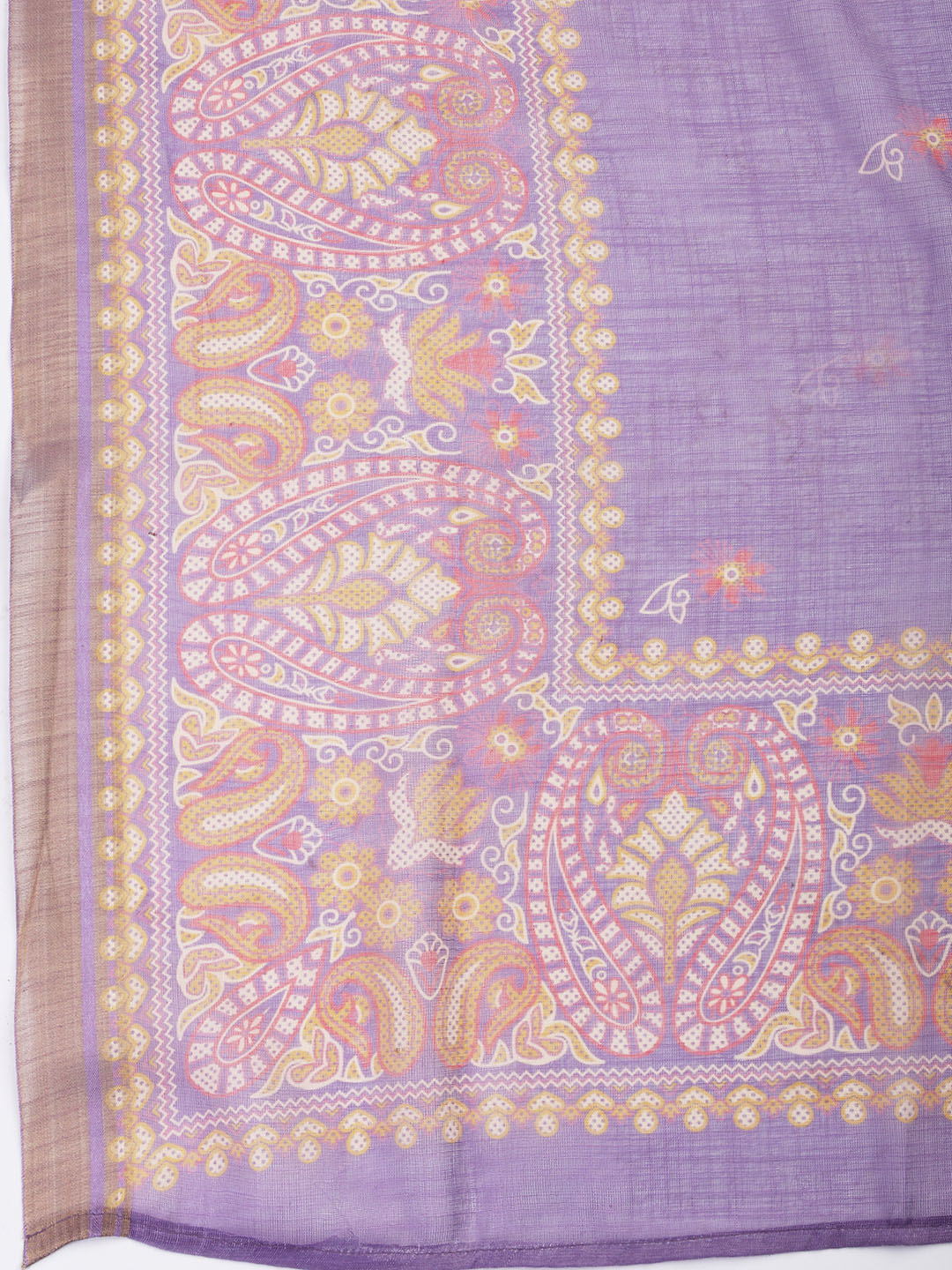 Neck Embroidered Cotton Blend Unstitched Suit With Dupatta
