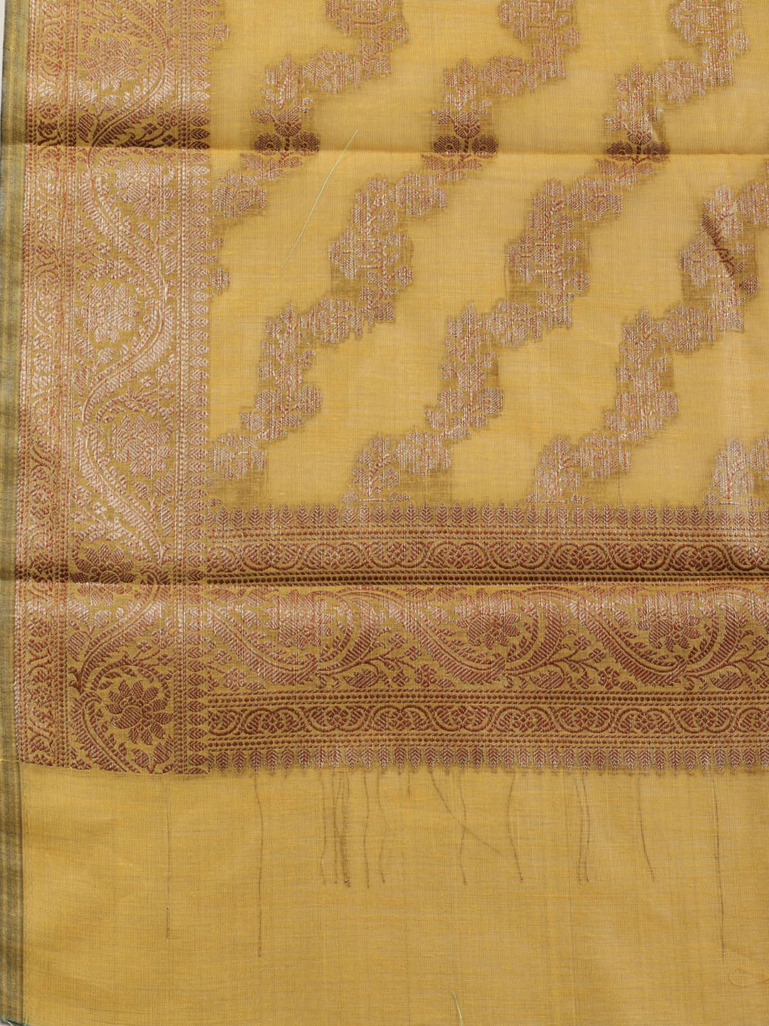 Woven Chanderi Unstitched Suit Piece With Dupatta