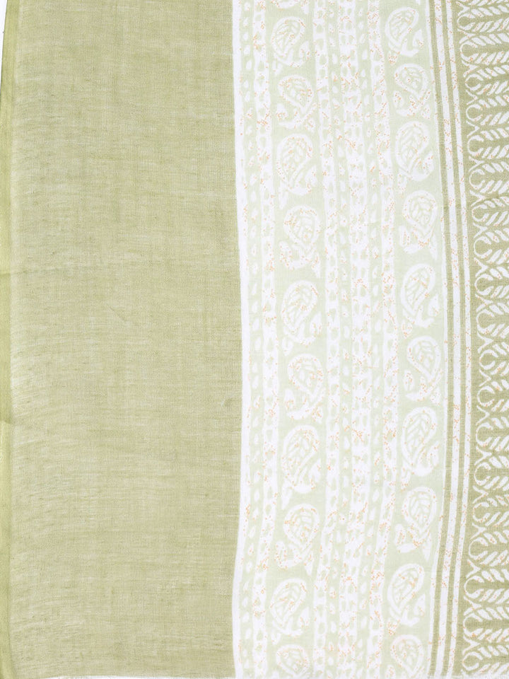Neck Patti Cotton Blend Unstitched Suit With Dupatta