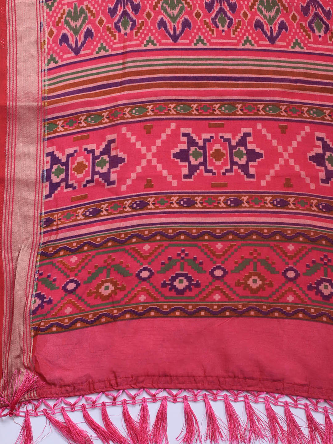 Art Silk Unstitched Suit Piece With Dupatta