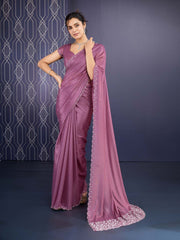 Stone Work Art Crepe Saree