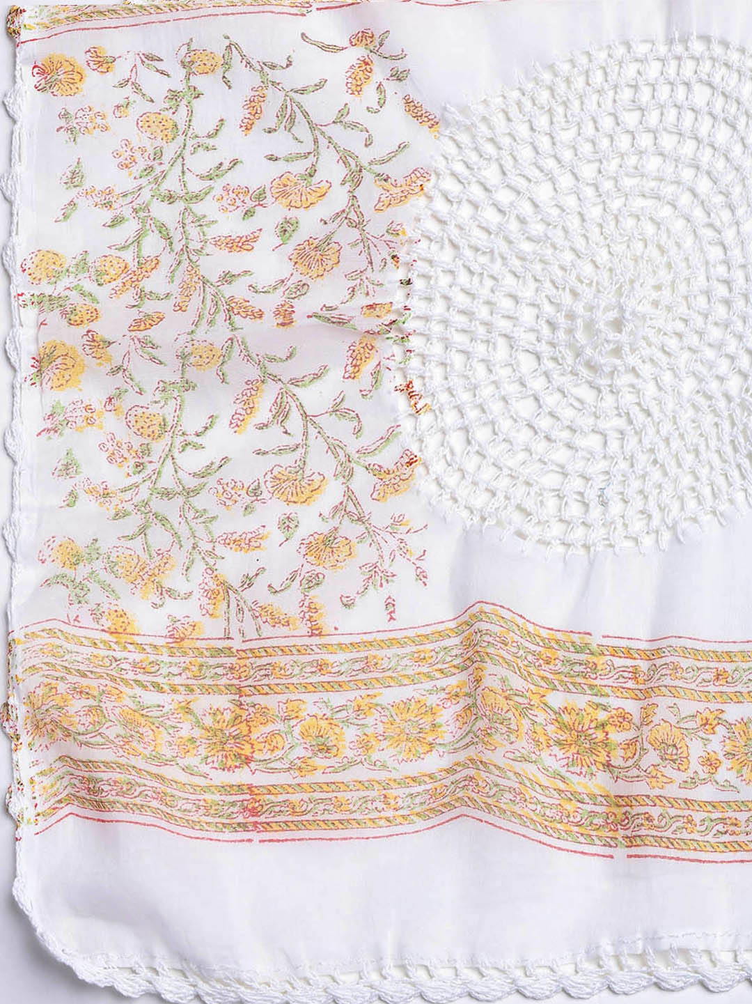 Printed Cotton Blend Unstitched Suit With Dupatta