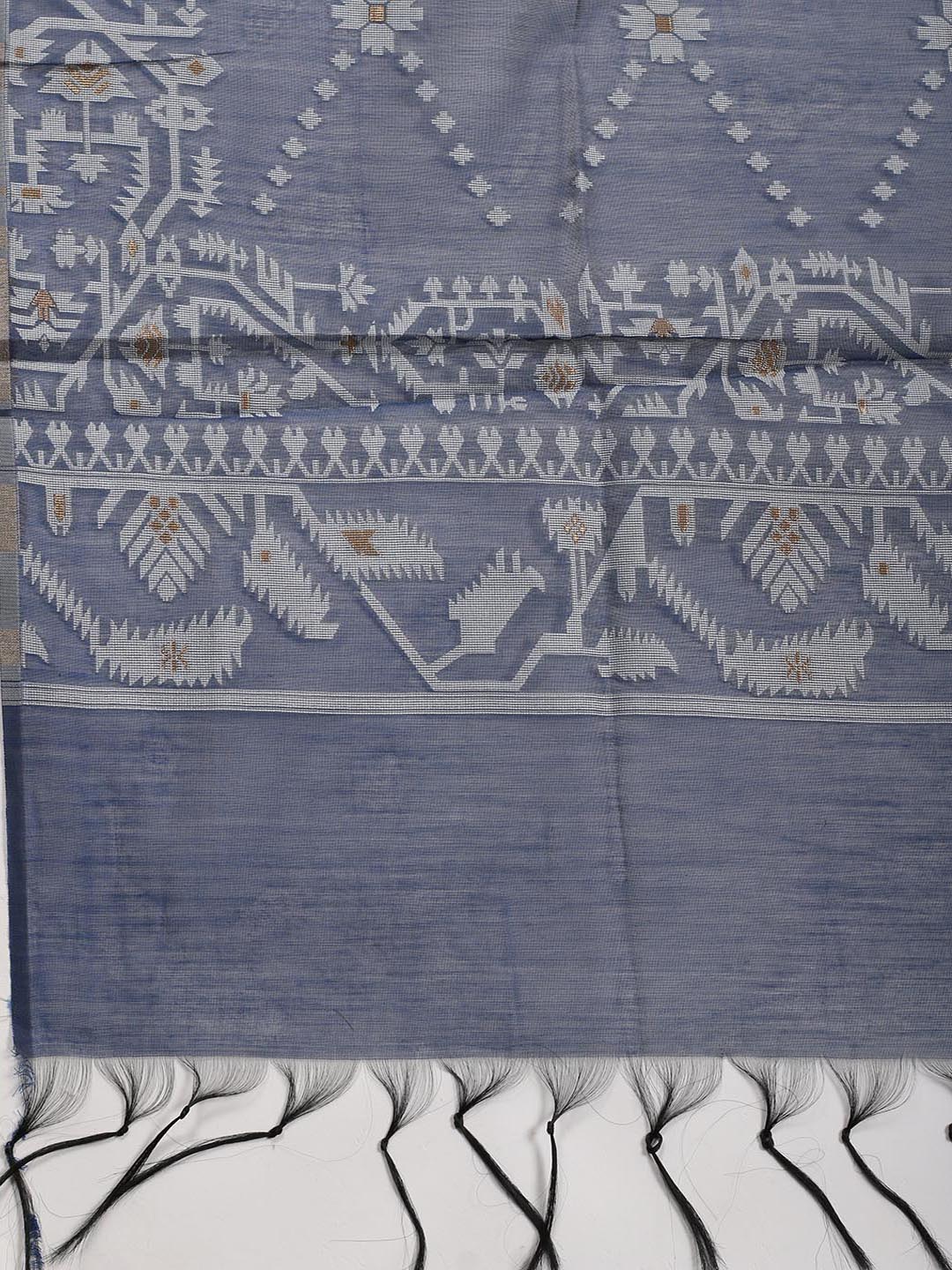 Jamdani Chanderi Unstitched Suit Piece With Dupatta