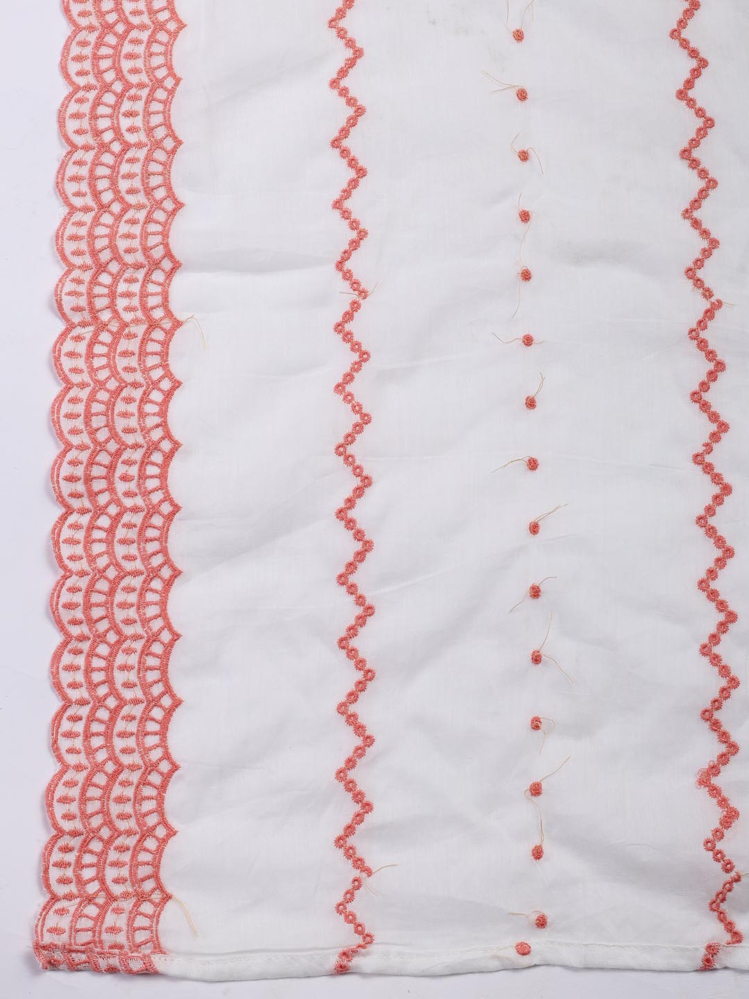 Neck Embroidered Cotton Blend Unstitched Suit With Dupatta