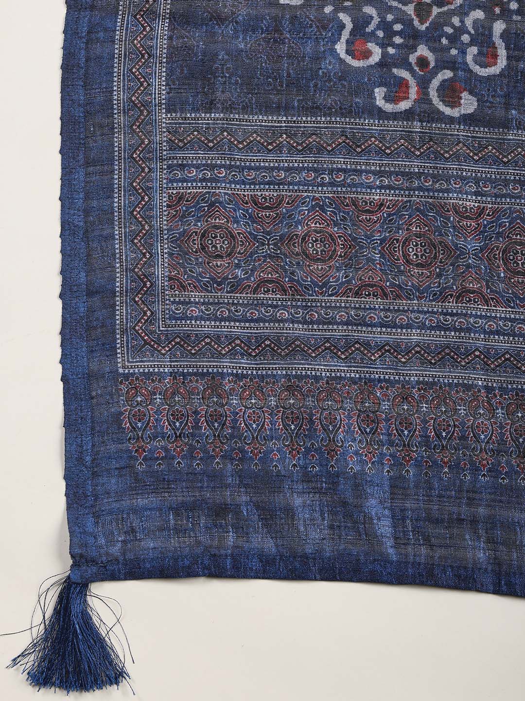 Neck Embroidery Tussar Unstitched Suit Piece With Dupatta