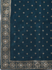 Booti Woven Art Silk Unstitched Suit Piece With Dupatta