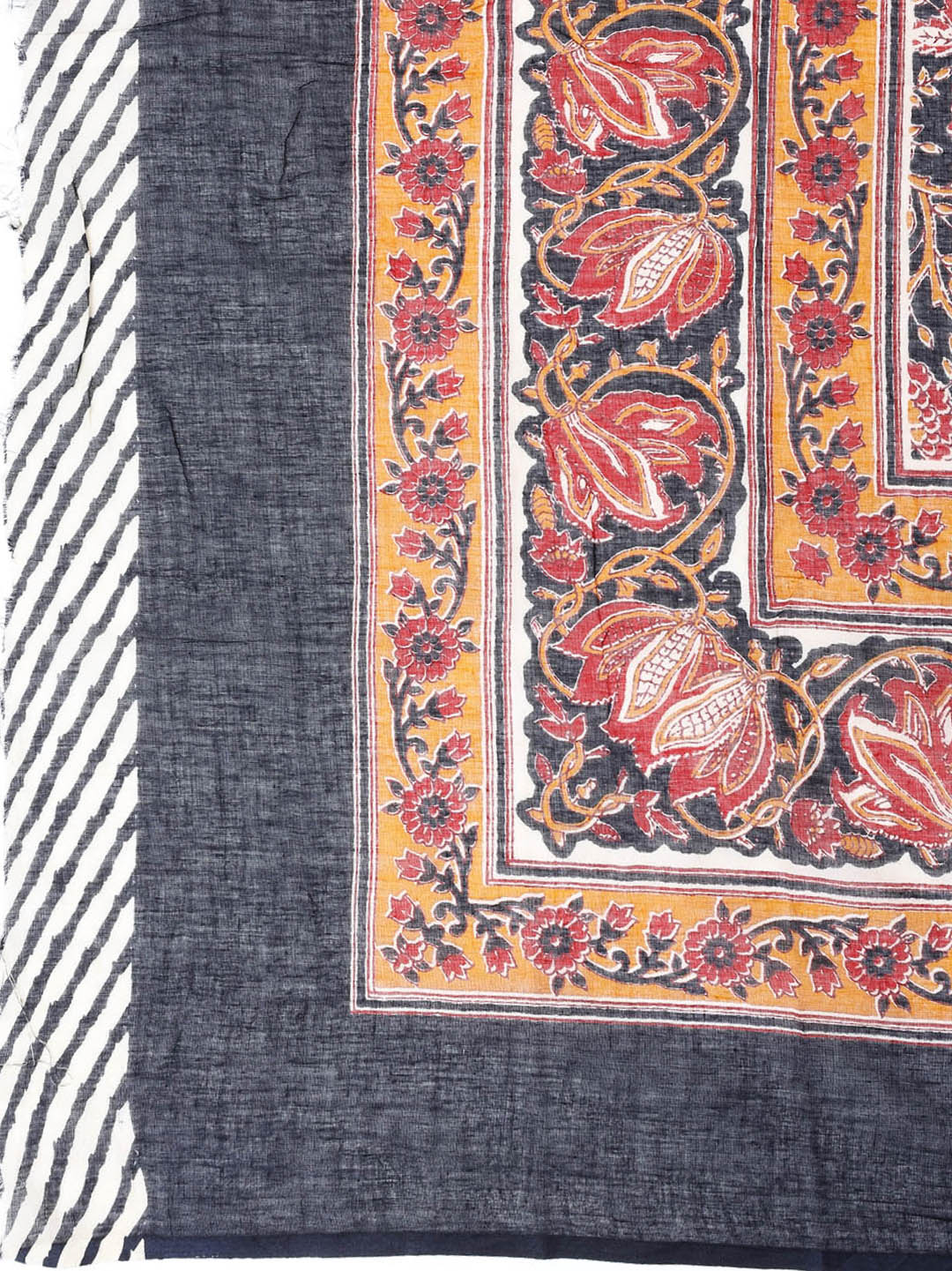 Printed Cotton Blend Unstitched Suit With Dupatta