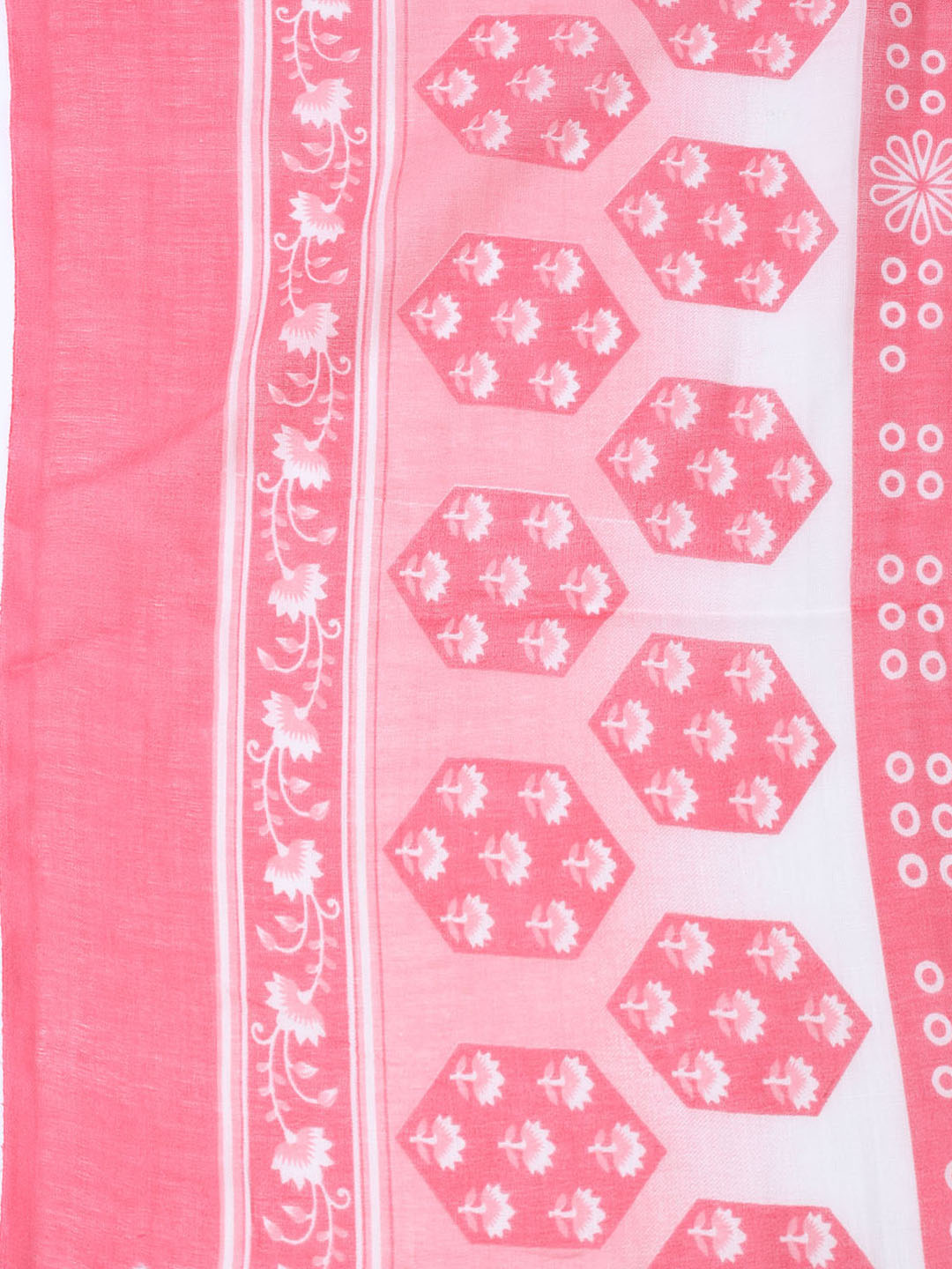 Neck Patti Cotton Blend Unstitched Suit With Dupatta