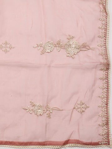 Neck Embroidered Muslin Unstitched Suit Piece With Dupatta