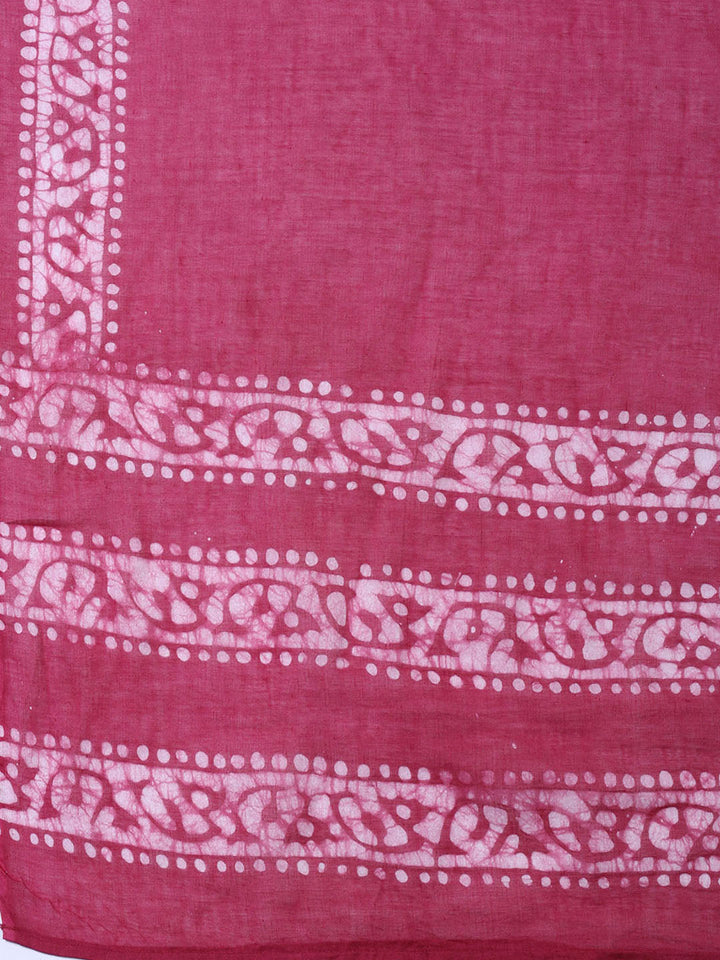 Printed Cotton Blend Unstitched Suit Piece With Dupatta