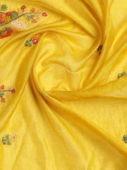 Neck Embroidered Cotton Blend Unstitched Suit With Dupatta