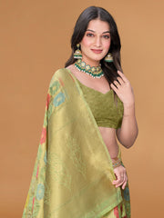 Zari Jaal Cotton Woven Saree