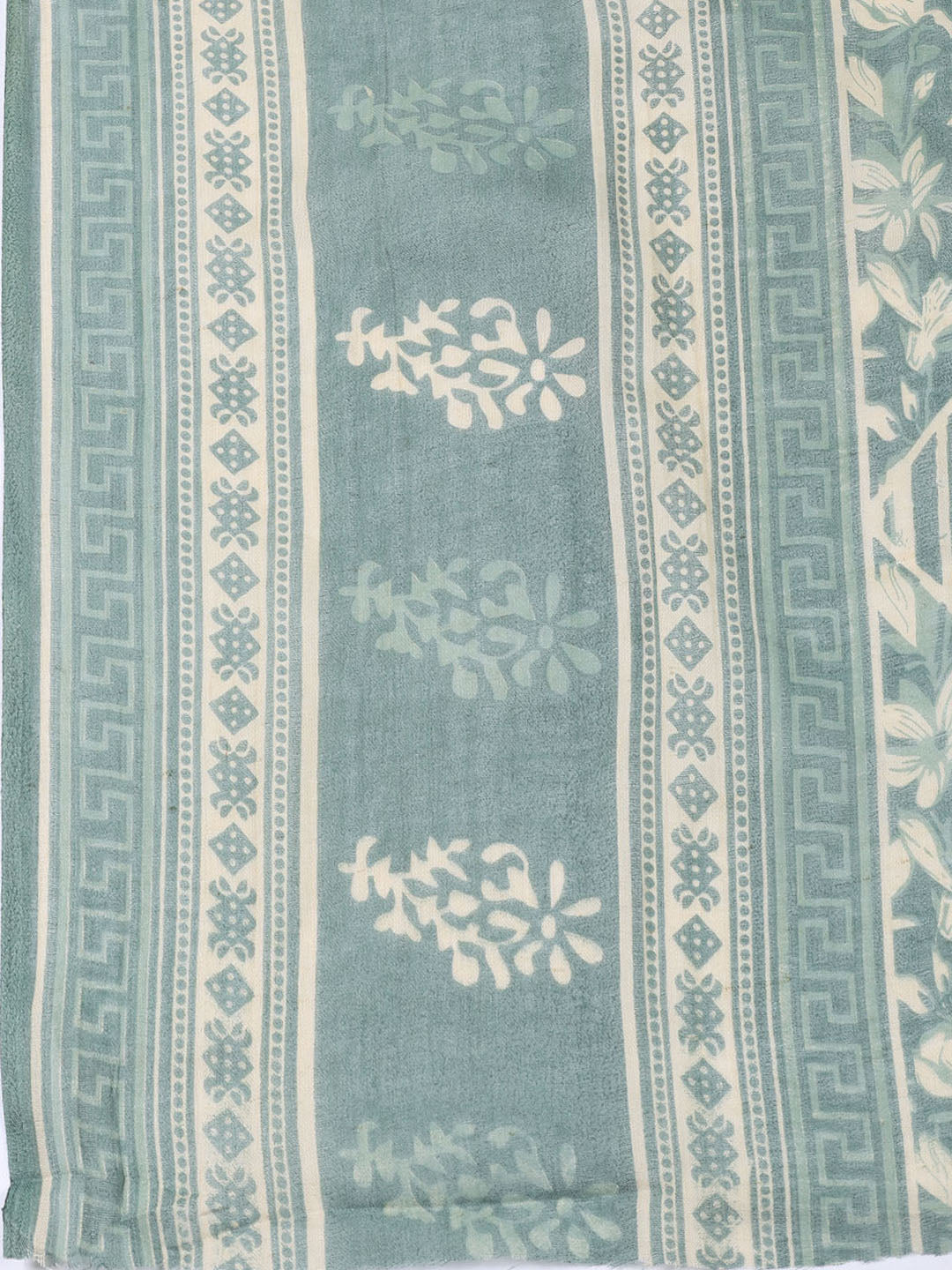 Neck Patti Cotton Blend Unstitched Suit With Dupatta