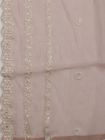 All Over Embroidered Chiffon Unstitched Suit With Dupatta