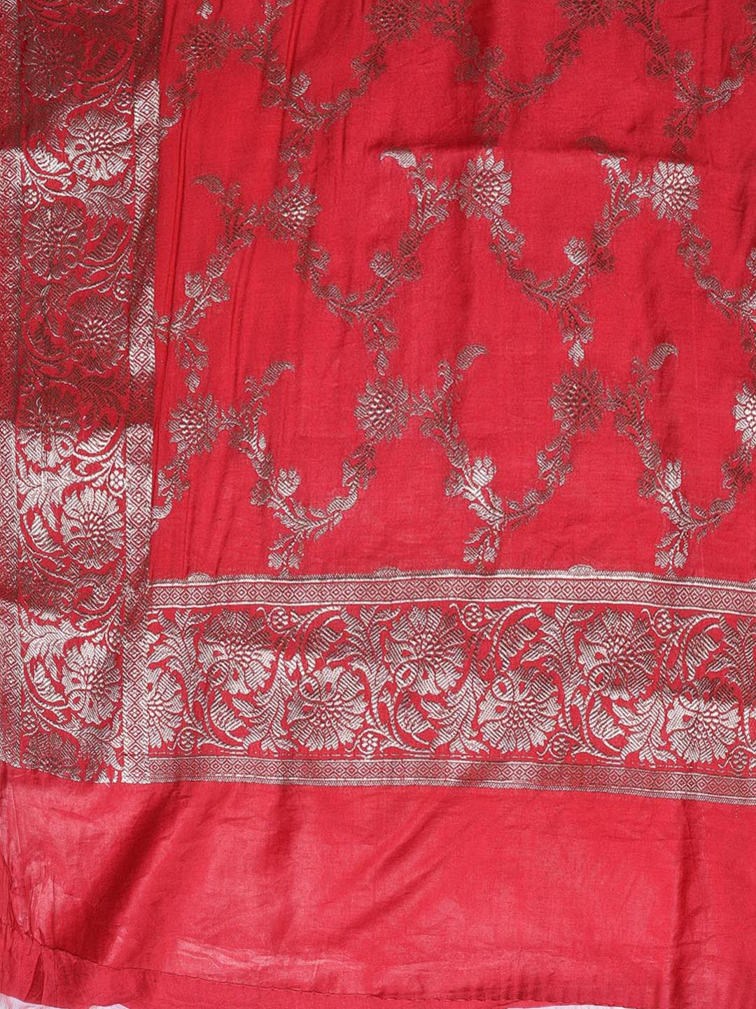 Woven Chanderi Unstitched Suit With Dupatta