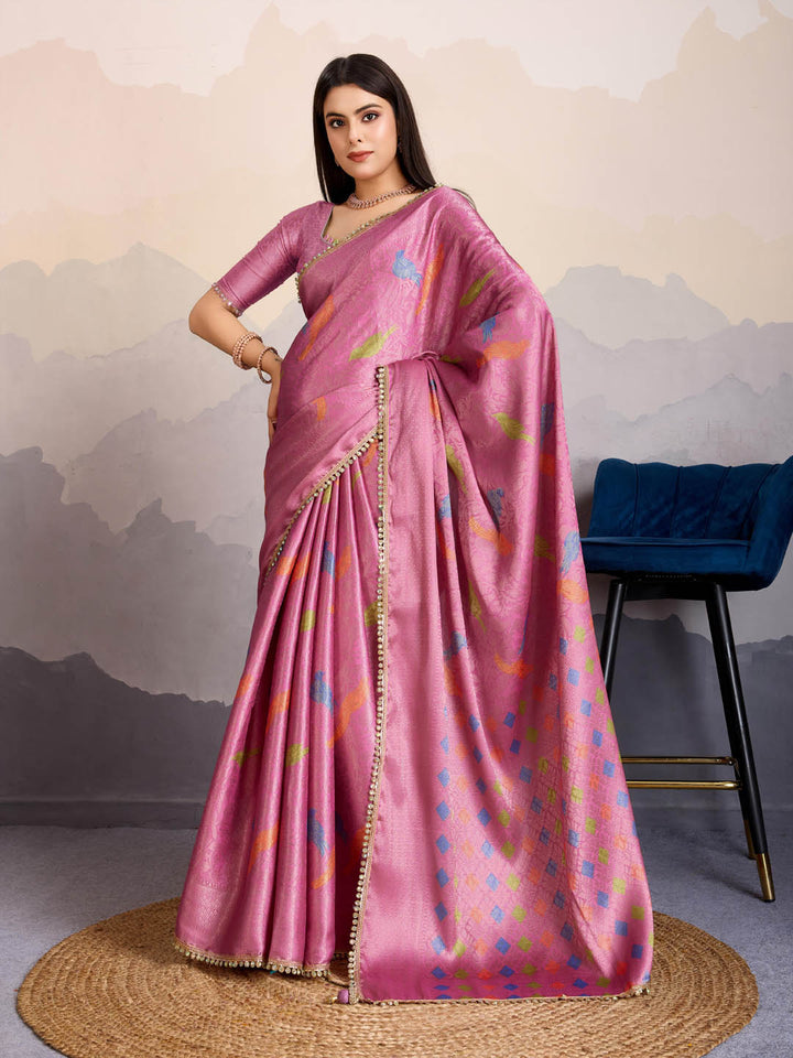 Zari Jaal Woven Art Silk Saree