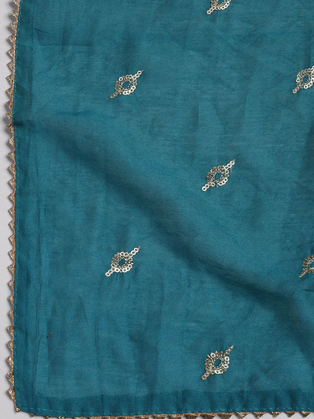 Embroidered Cotton Blend Unstitched Suit Piece With Dupatta