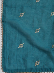Embroidered Cotton Blend Unstitched Suit Piece With Dupatta