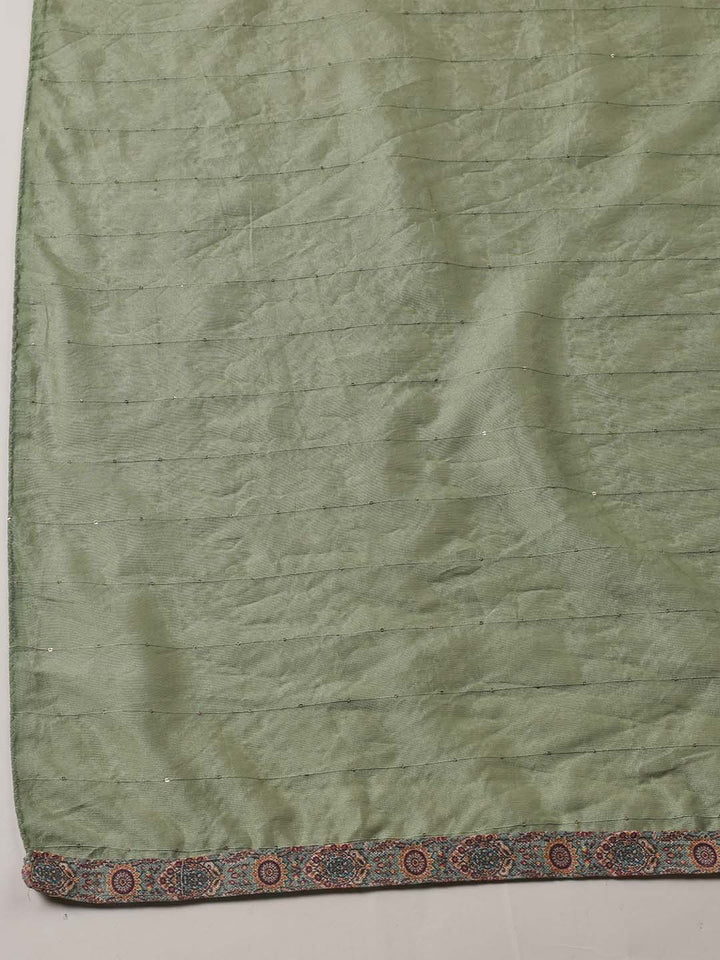 Neck Embroidery Cotton Blend Unstitched Suit Piece With Dupatta