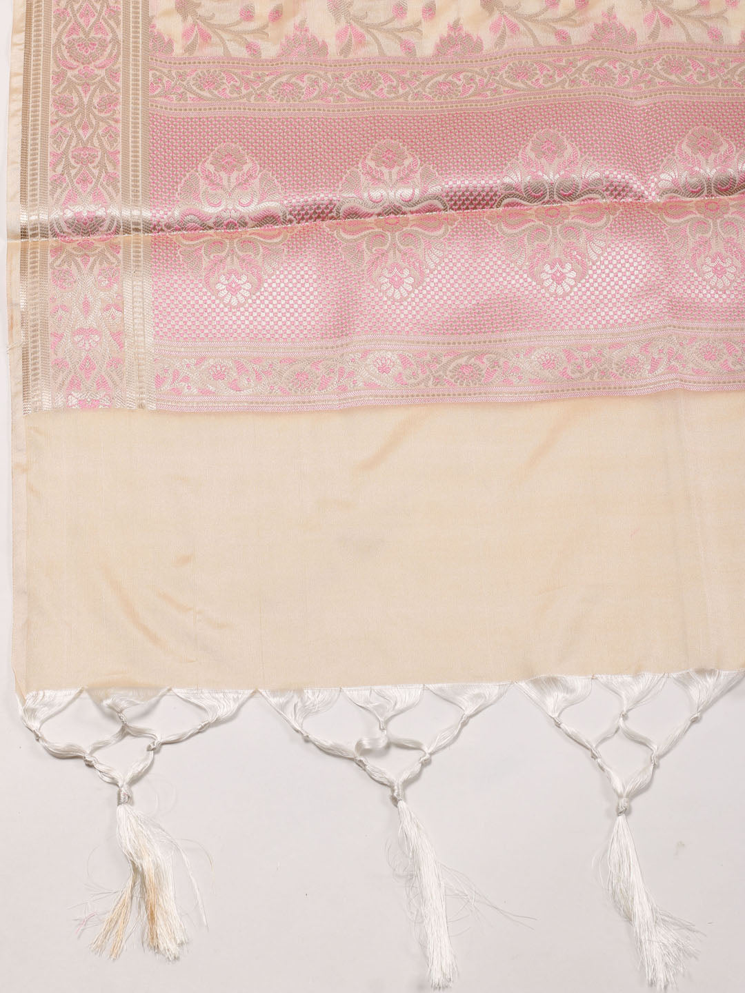 Woven Chanderi Unstitched Suit Piece With Dupatta