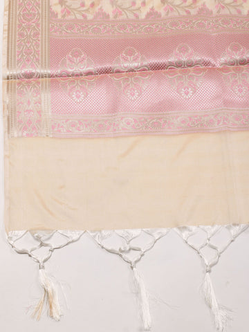 Woven Chanderi Unstitched Suit Piece With Dupatta