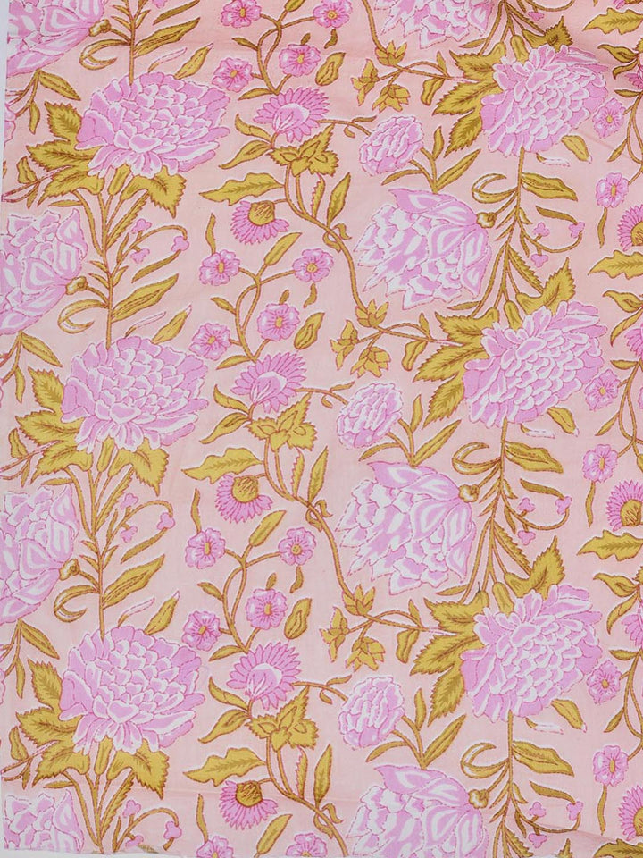 Printed Cotton Blend Unstitched Suit With Dupatta