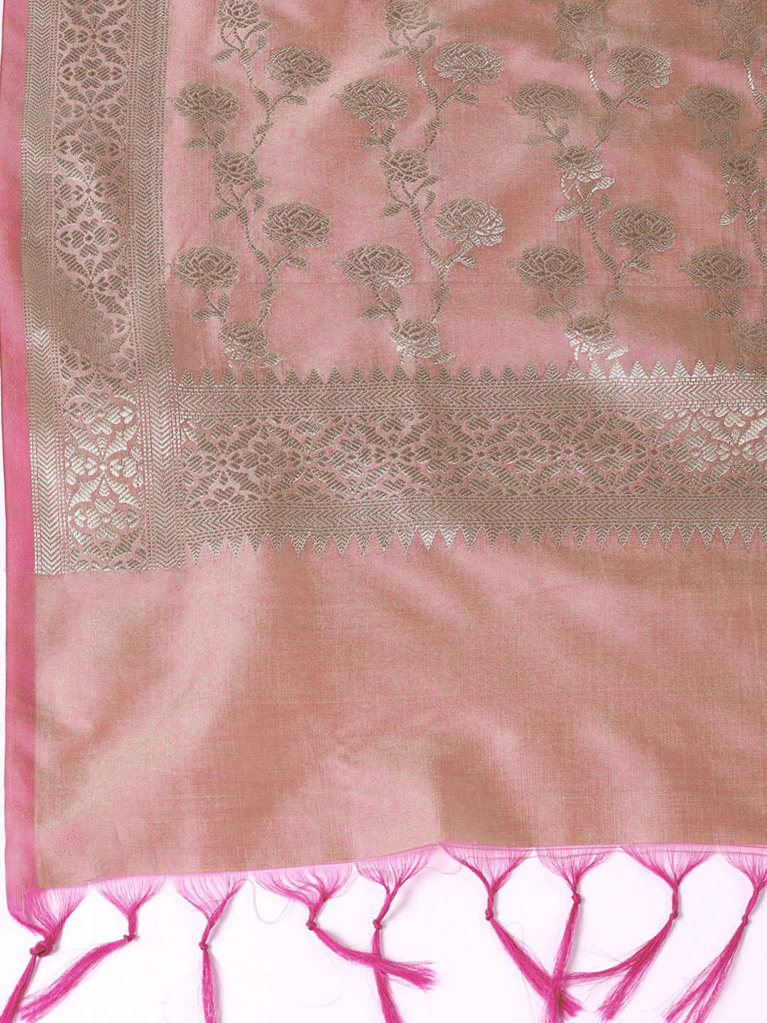 Woven Chanderi Unstitched Suit Piece With Dupatta