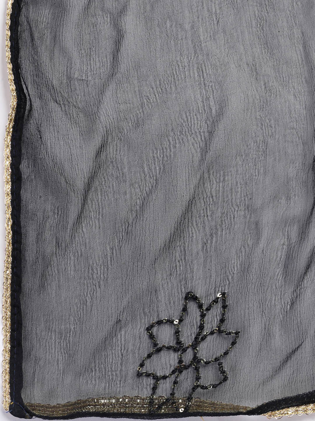 Printed Crepe Unstitched Suit With Dupatta