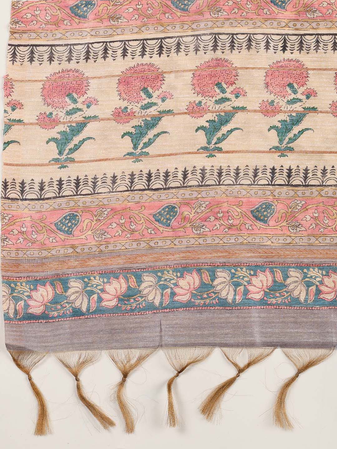 Neck Embroidery Chanderi Unstitched Suit Piece With Dupatta