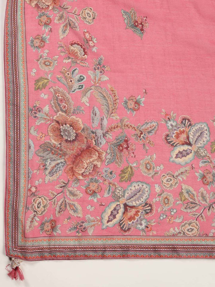 Printed Muslin Unstitched Suit Piece With Dupatta