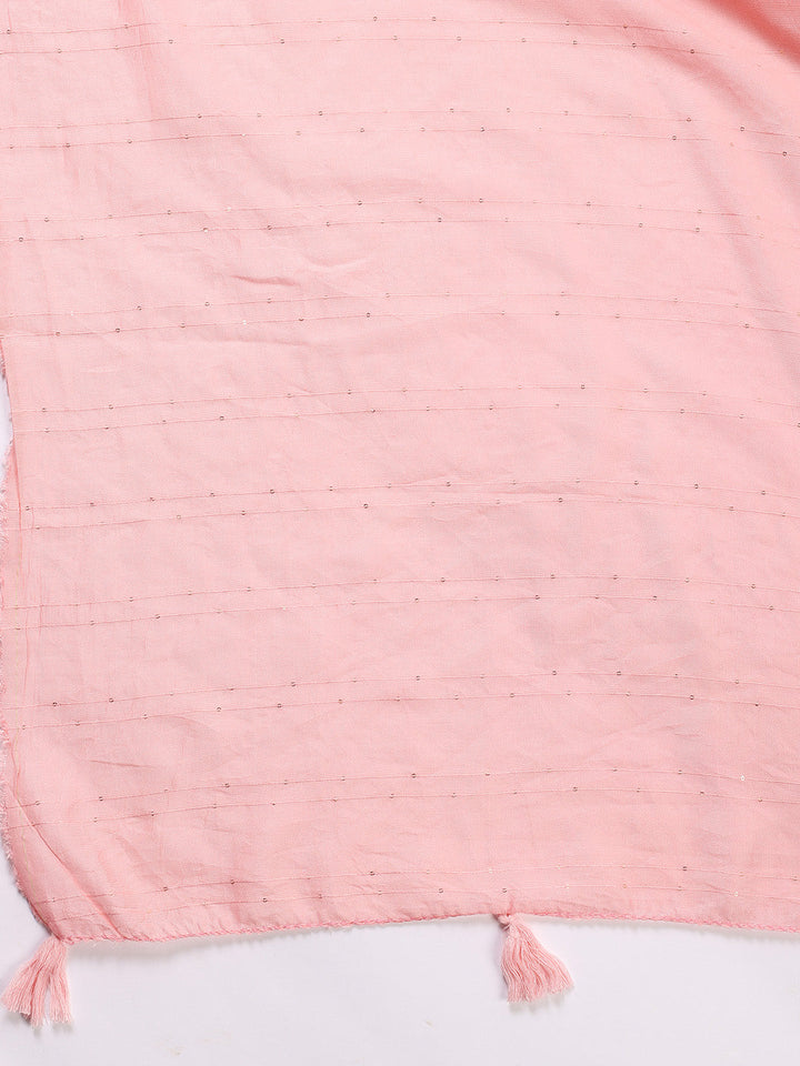 Floral Printed Linen Unstitched Suit With Dupatta