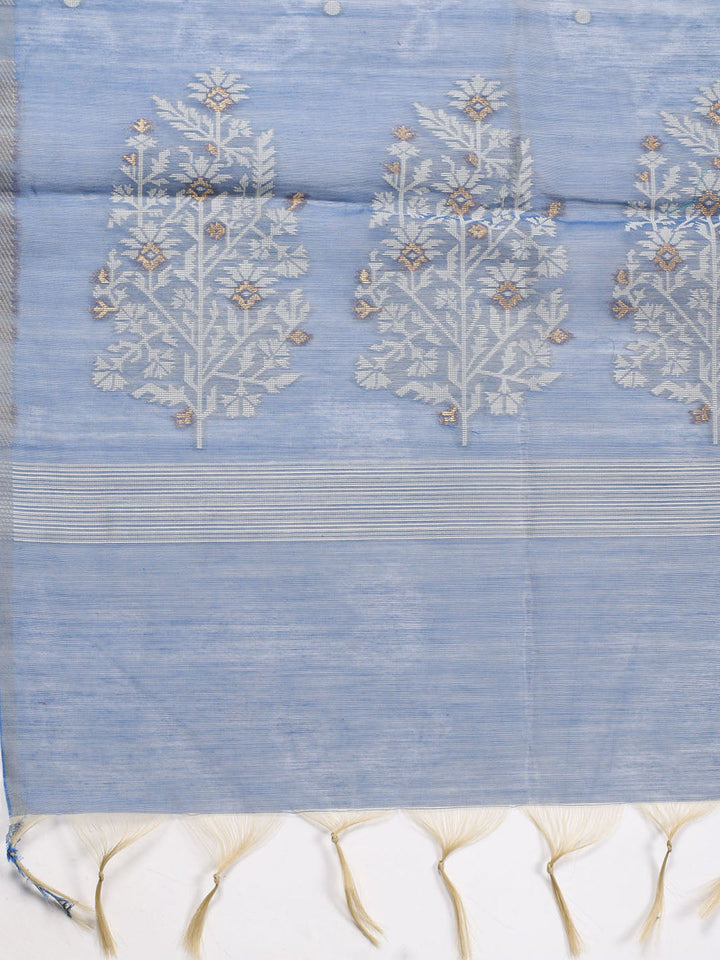 Jamdani Chanderi Unstitched Suit Piece With Dupatta
