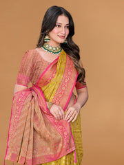 Zari Jaal Cotton Woven Saree