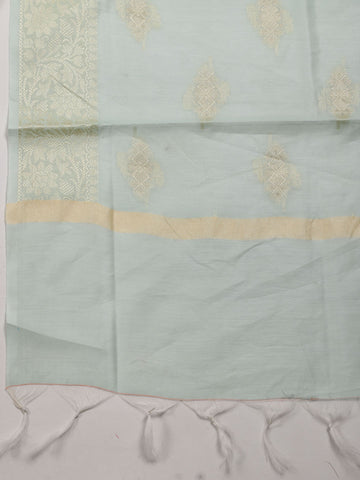 Woven Chanderi Unstitched Suit With Dupatta