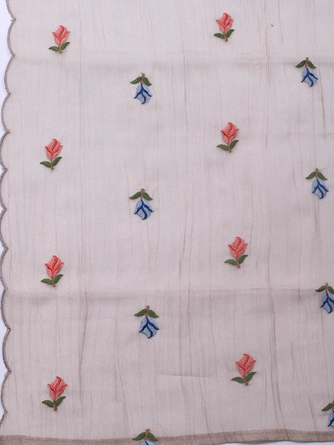 Neck Embroidery Tissue Unstitched Suit With Dupatta