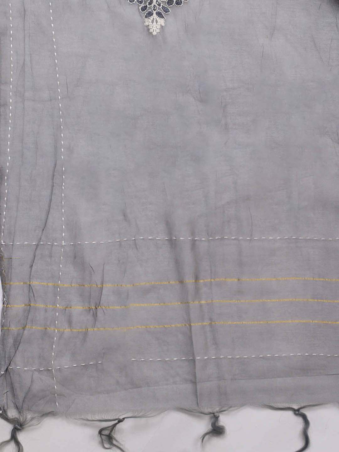 Neck Embroidery Cotton Blend Unstitched Suit With Dupatta