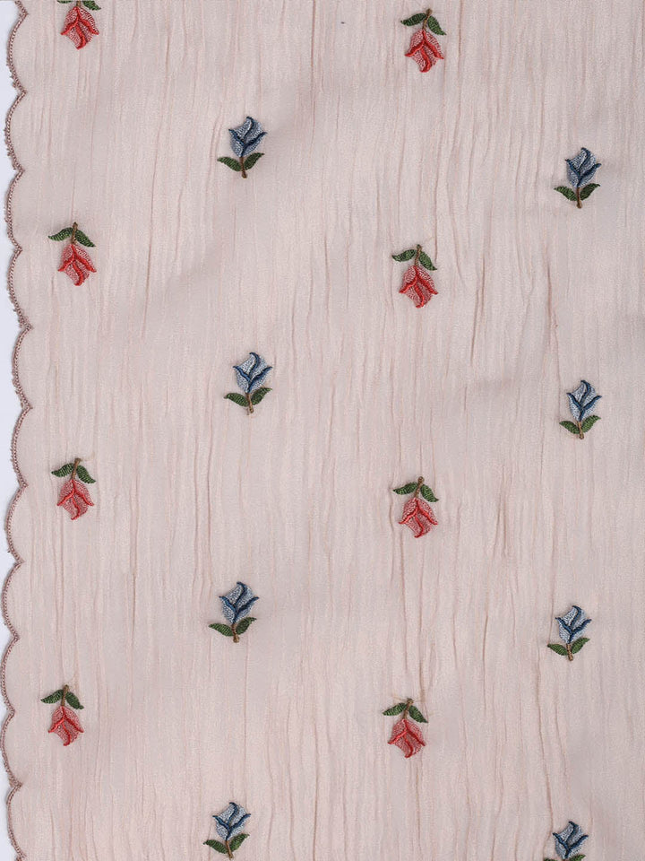 Neck Embroidery Tissue Unstitched Suit With Dupatta