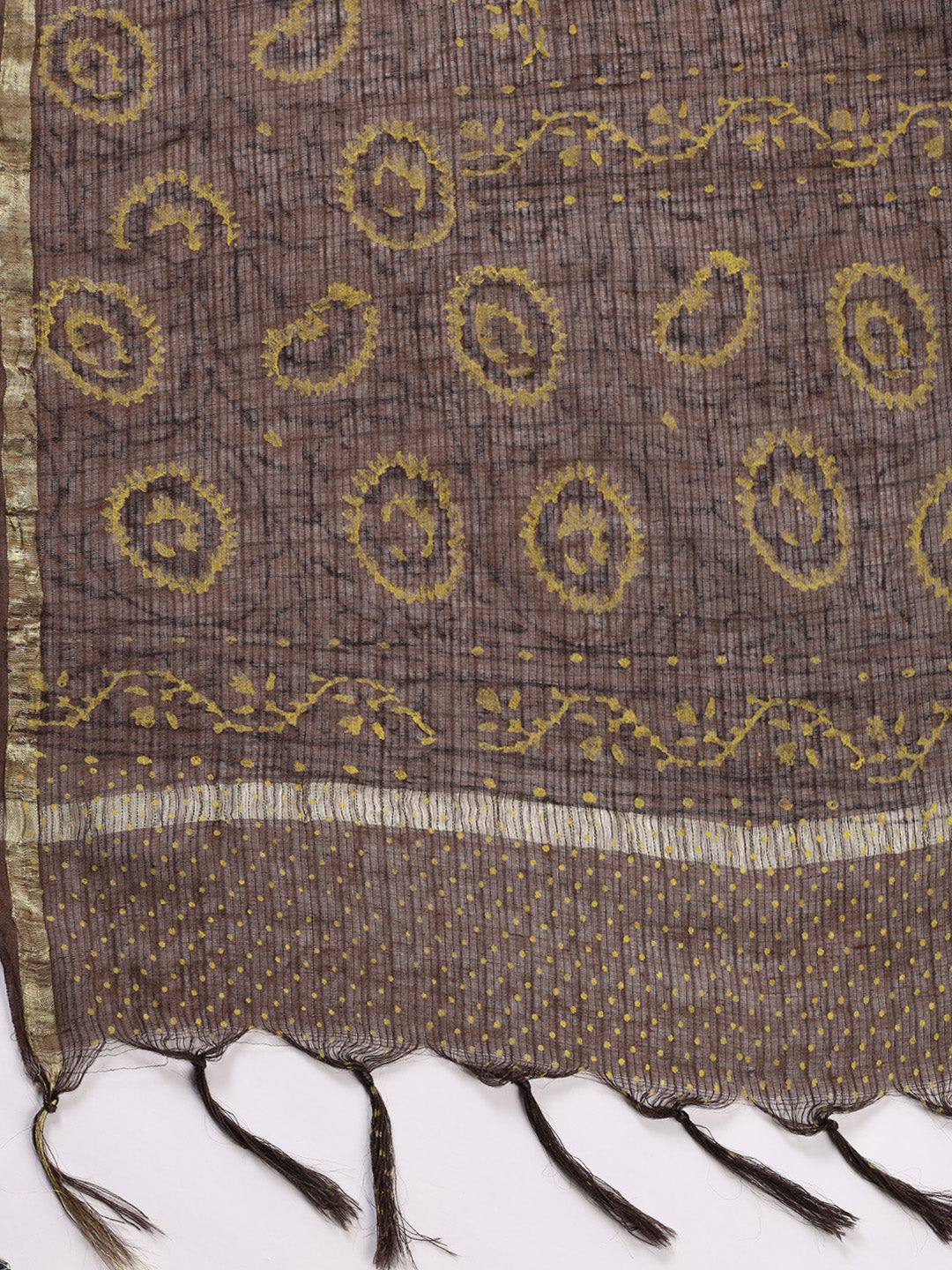 Printed Cotton Blend Unstitched Suit With Dupatta