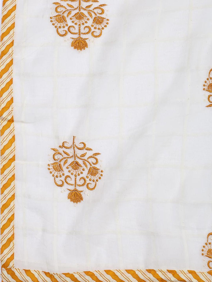 Printed Cotton Blend Unstitched Suit With Dupatta