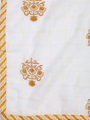 Printed Cotton Blend Unstitched Suit With Dupatta