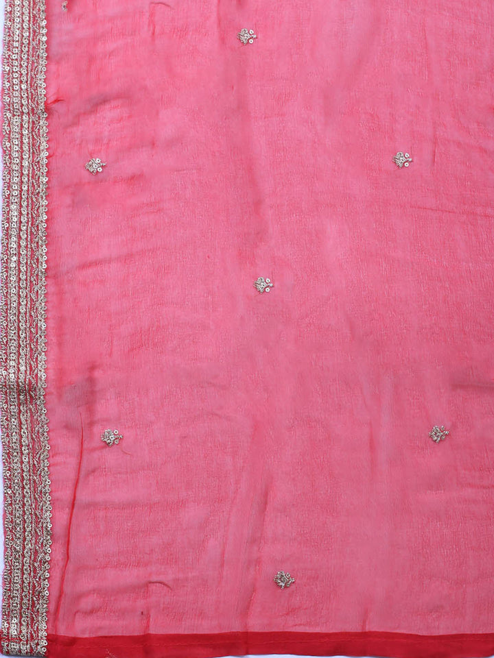 Printed Crepe Unstitched Suit With Dupatta